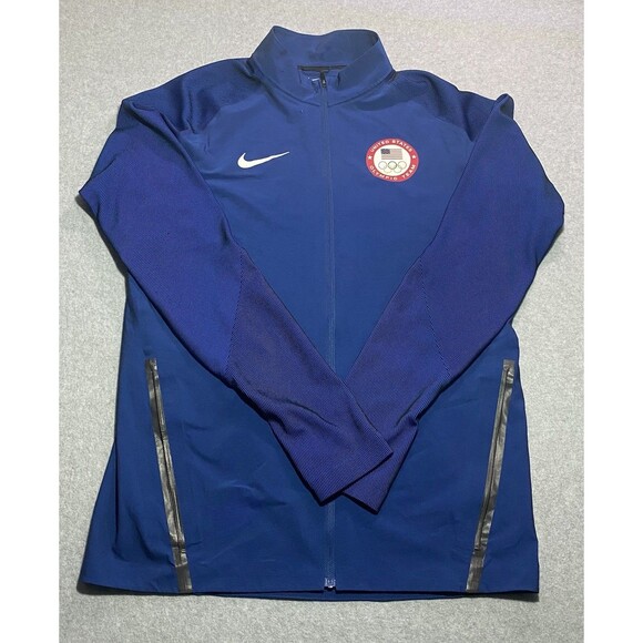 Women Nike Flex 2016 Rio Team USA Running Jacket Size MT ML Blue - Picture 1 of 7
